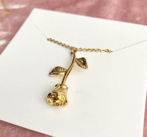 Long Chain Collier Pink Rose Flower Statement Necklace Women Jewelry Maxi Choker
