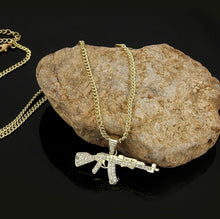 Load image into Gallery viewer, Glam Gold new AK47 Iced Out Rhinestone Miami Cuban Chain