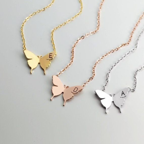 Glam Gold New Lovely Gold Silver Plated Butterfly Necklace – Glam