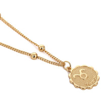 Load image into Gallery viewer, Glam Gold Twelve Horoscope Clavicle Chain Twelve Constellations Coin Necklace
