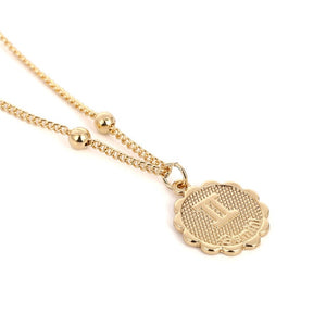 Glam Gold Twelve Horoscope Clavicle Chain Twelve Constellations Coin Necklace