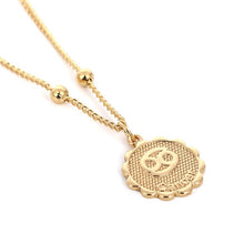Load image into Gallery viewer, Glam Gold Twelve Horoscope Clavicle Chain Twelve Constellations Coin Necklace