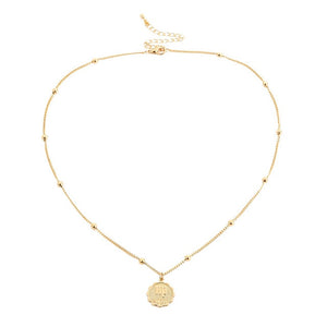 Glam Gold Twelve Horoscope Clavicle Chain Twelve Constellations Coin Necklace