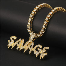 Load image into Gallery viewer, Glam Gold Savage Letter Necklace