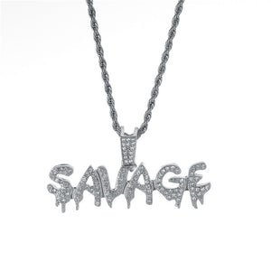 Glam Gold Savage Letter Necklace