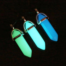 Load image into Gallery viewer, Glam Gold New Luminous Stone Fluorescent Hexagonal Column Necklace
