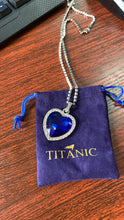 Load image into Gallery viewer, Glam Gold Heart of Ocean blue heart love forever pendant Necklace