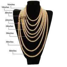 Load image into Gallery viewer, Glam Gold Iced Out Tennis Chains