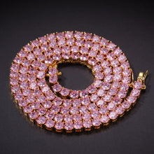 Load image into Gallery viewer, Glam Gold New 4mm Pink Ankh Cross Pendant