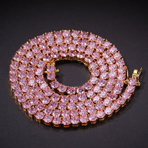 Glam Gold New 4mm Pink Ankh Cross Pendant