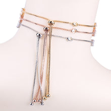 Load image into Gallery viewer, Glam Gold Marquise Leaf Cubic Zirconia Zircon Tennis Choker Necklace