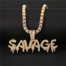 Load image into Gallery viewer, Glam Gold Savage Letter Necklace