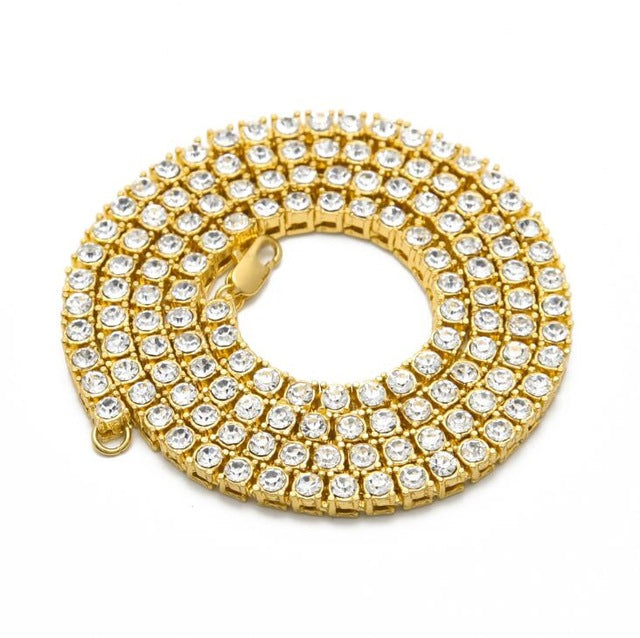 Glam Gold Iced Out Tennis Chains