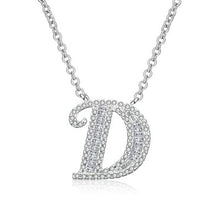 Load image into Gallery viewer, Glam Gold Fashion 2019 new shiny cubic zirconia Crystal stone 26 letters Alphabet pendant necklace