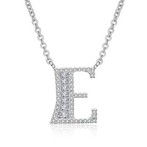 Glam Gold Fashion 2019 new shiny cubic zirconia Crystal stone 26 letters Alphabet pendant necklace