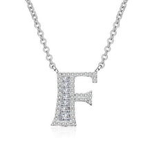 Load image into Gallery viewer, Glam Gold Fashion 2019 new shiny cubic zirconia Crystal stone 26 letters Alphabet pendant necklace