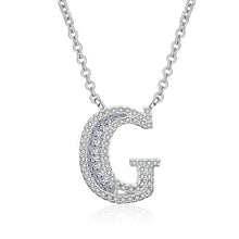 Load image into Gallery viewer, Glam Gold Fashion 2019 new shiny cubic zirconia Crystal stone 26 letters Alphabet pendant necklace