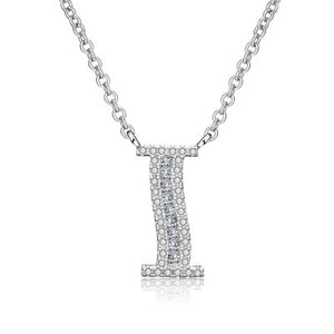 Glam Gold Fashion 2019 new shiny cubic zirconia Crystal stone 26 letters Alphabet pendant necklace