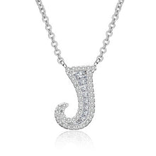 Load image into Gallery viewer, Glam Gold Fashion 2019 new shiny cubic zirconia Crystal stone 26 letters Alphabet pendant necklace
