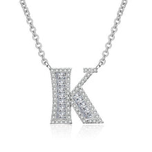 Load image into Gallery viewer, Glam Gold Fashion 2019 new shiny cubic zirconia Crystal stone 26 letters Alphabet pendant necklace