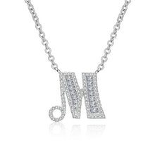 Load image into Gallery viewer, Glam Gold Fashion 2019 new shiny cubic zirconia Crystal stone 26 letters Alphabet pendant necklace