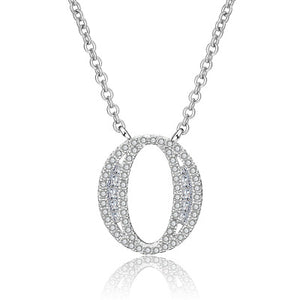 Glam Gold Fashion 2019 new shiny cubic zirconia Crystal stone 26 letters Alphabet pendant necklace