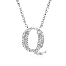 Load image into Gallery viewer, Glam Gold Fashion 2019 new shiny cubic zirconia Crystal stone 26 letters Alphabet pendant necklace