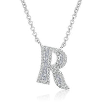 Load image into Gallery viewer, Glam Gold Fashion 2019 new shiny cubic zirconia Crystal stone 26 letters Alphabet pendant necklace