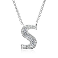 Load image into Gallery viewer, Glam Gold Fashion 2019 new shiny cubic zirconia Crystal stone 26 letters Alphabet pendant necklace
