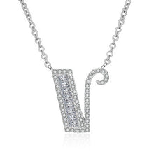 Load image into Gallery viewer, Glam Gold Fashion 2019 new shiny cubic zirconia Crystal stone 26 letters Alphabet pendant necklace