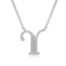 Load image into Gallery viewer, Glam Gold Fashion 2019 new shiny cubic zirconia Crystal stone 26 letters Alphabet pendant necklace