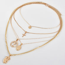 Load image into Gallery viewer, Glam Gold Personality Head Necklace