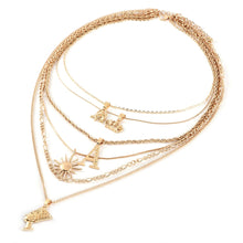 Load image into Gallery viewer, Glam Gold Elephant Crown Necklace