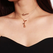 Load image into Gallery viewer, Love and Rose Ladies Alloy Gold Two-layer