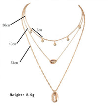 Load image into Gallery viewer, Glam Gold Women Classic Shell Pendant Necklaces