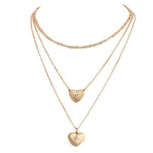 Glam Gold Women Classic Heart Necklace