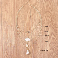 Load image into Gallery viewer, Glam Gold Female Shell Conch Chain Pendant Necklaces