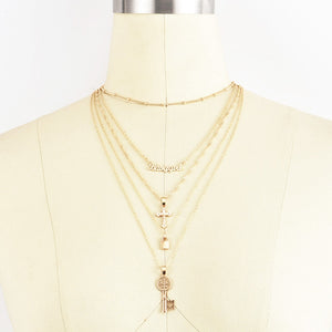 Glam Gold Bohemian Multilayer Necklace