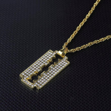 Load image into Gallery viewer, Glam Gold Blade Pendant Necklace