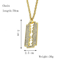 Load image into Gallery viewer, Glam Gold Blade Pendant Necklace