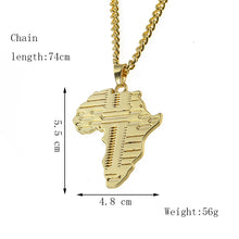 Load image into Gallery viewer, Glam Gold Gold Africa Map Necklaces &amp; Pendants