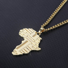 Load image into Gallery viewer, Glam Gold Gold Africa Map Necklaces &amp; Pendants