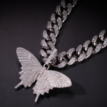 Load image into Gallery viewer, Glam Gold Diamond Butterfly Charms Pendant Zirconia Luxury Necklace