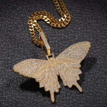 Load image into Gallery viewer, Glam Gold Diamond Butterfly Charms Pendant Zirconia Luxury Necklace