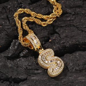 Glam Gold Custom Small Baguette Letter