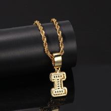 Load image into Gallery viewer, Glam Gold Custom Small Baguette Letter