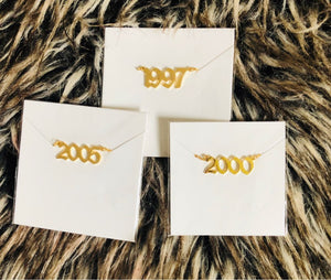 Glam Gold Fashion 1990-2019 Birth Year Ankle Leg Bracelet