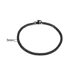 Glam Gold 3 TO 11MM MENS MIAMI CUBAN LINK BRACELET IN STAINLESS STEEL