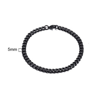 Glam Gold 3 TO 11MM MENS MIAMI CUBAN LINK BRACELET IN STAINLESS STEEL