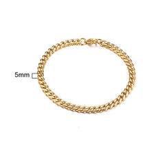 Load image into Gallery viewer, Glam Gold 3 TO 11MM MENS MIAMI CUBAN LINK BRACELET IN STAINLESS STEEL